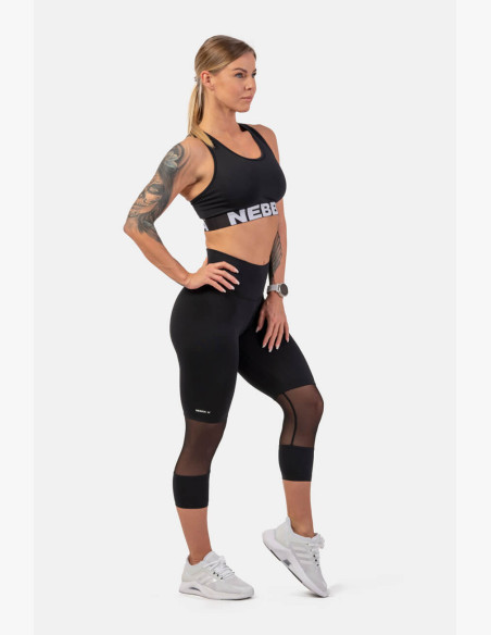 NEBBIA ¾ sports leggings with high waist black