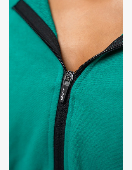 NEBBIA Crop hoodie ICONIC green