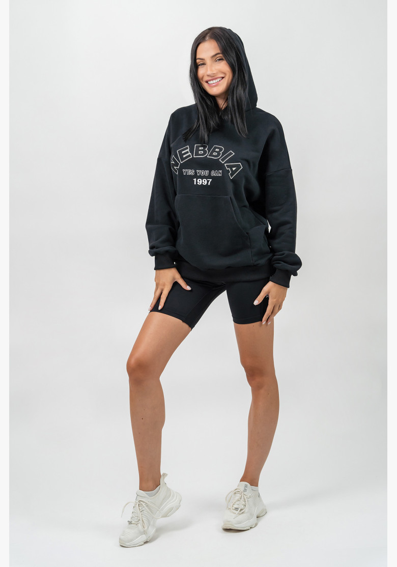 NEBBIA Oversize hoodie GYM RAT black
