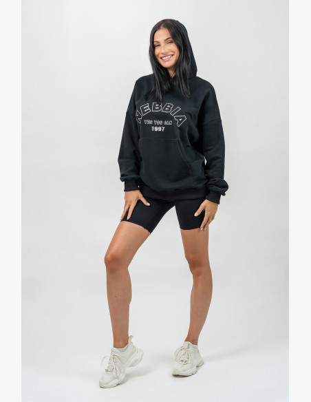 NEBBIA Oversize hoodie GYM RAT black