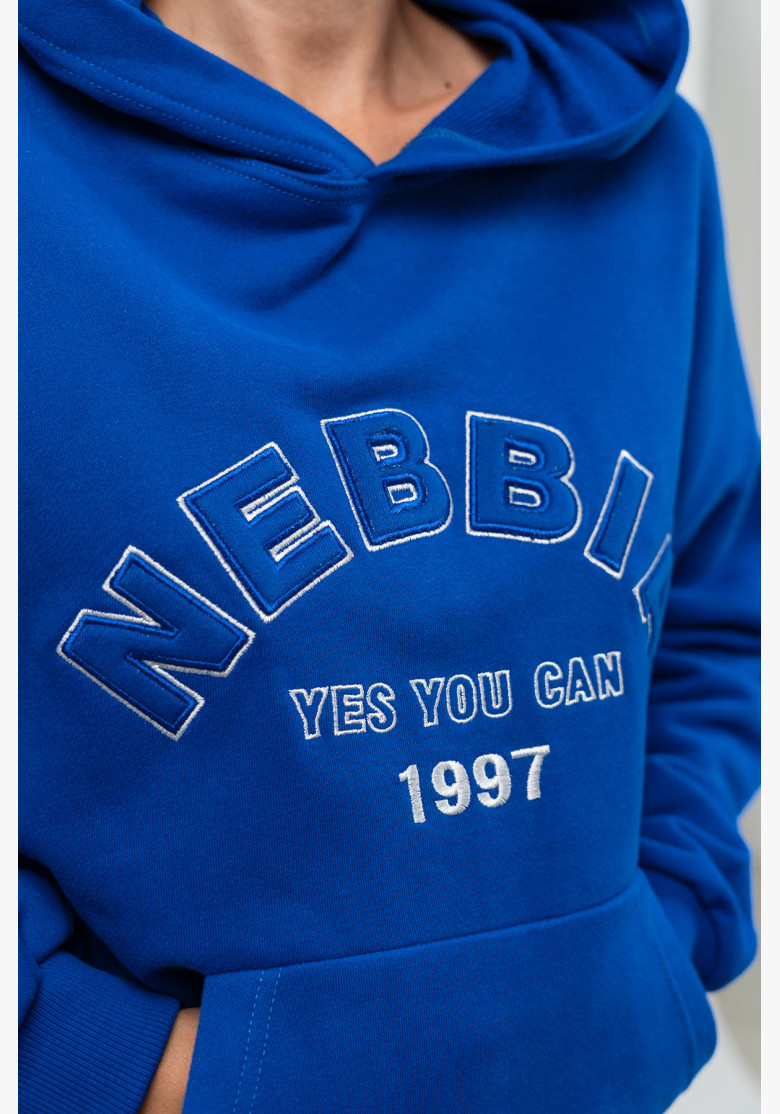 NEBBIA Oversize hoodie GYM RAT blue