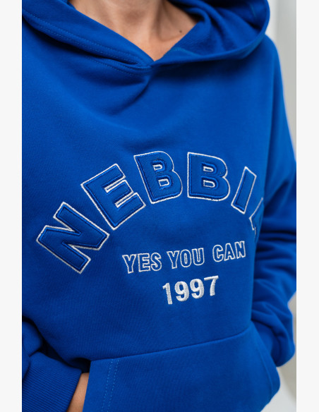 NEBBIA Oversize hoodie GYM RAT blue