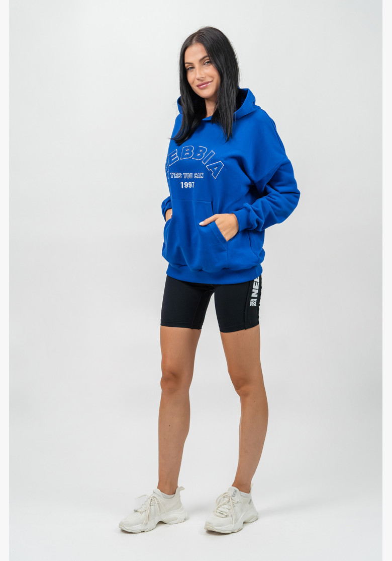 NEBBIA Oversize hoodie GYM RAT blue
