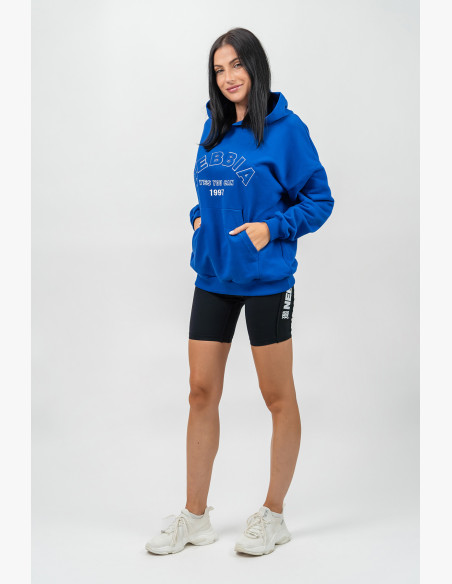 NEBBIA Oversize hoodie GYM RAT blue