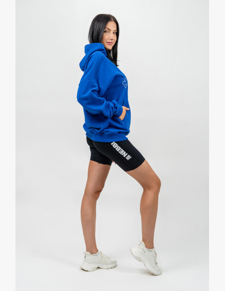 NEBBIA Oversize hoodie GYM RAT blue