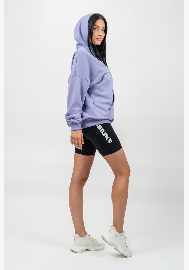 NEBBIA Oversize hoodie GYM RAT purple NEBBIA Oversize hoodie GYM RAT purple