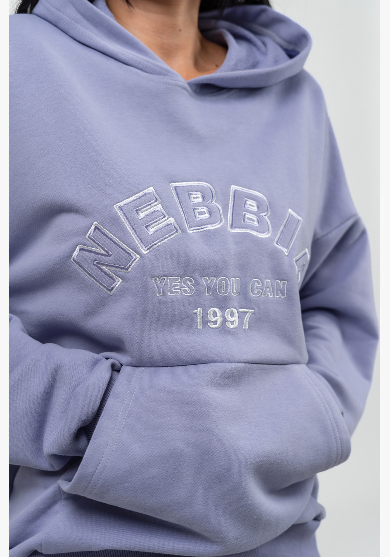 NEBBIA Oversize hoodie GYM RAT purple NEBBIA Oversize hoodie GYM RAT purple