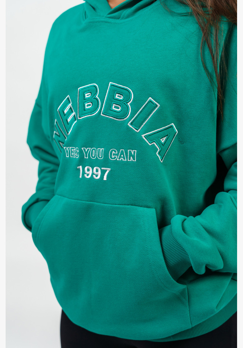 NEBBIA Oversize hoodie GYM RAT green NEBBIA Oversize hoodie GYM RAT green