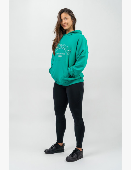 NEBBIA Oversize hoodie GYM RAT green