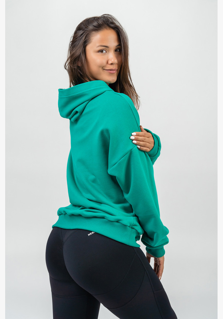NEBBIA Oversize hoodie GYM RAT green NEBBIA Oversize hoodie GYM RAT green