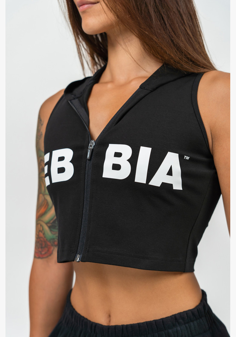NEBBIA Crop sleeveless hoodie MUSCLE... NEBBIA Crop sleeveless hoodie MUSCLE...