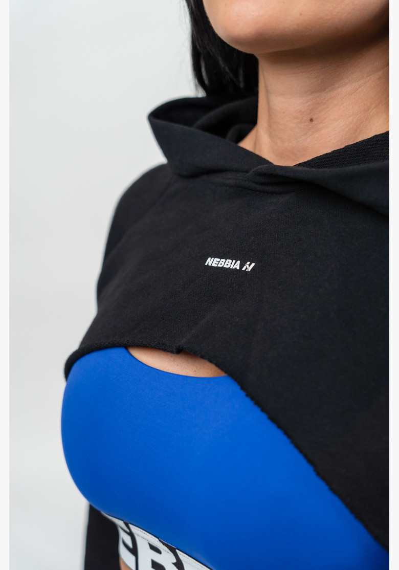 NEBBIA Crop hoodie with long sleeves...