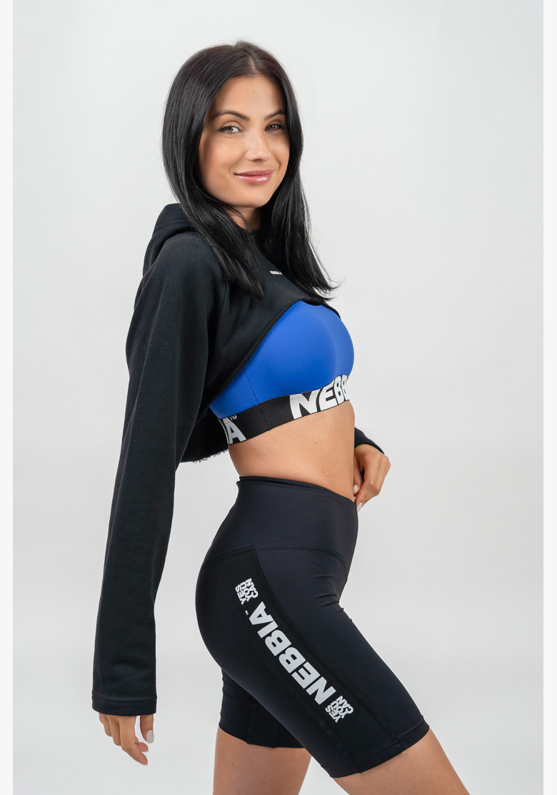 NEBBIA Crop hoodie with long sleeves...