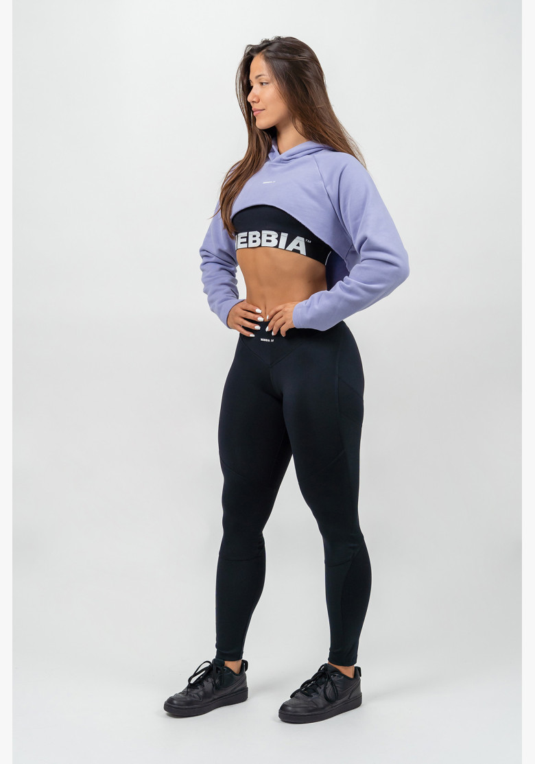 NEBBIA Crop hoodie with long sleeves... NEBBIA Crop hoodie with long sleeves...