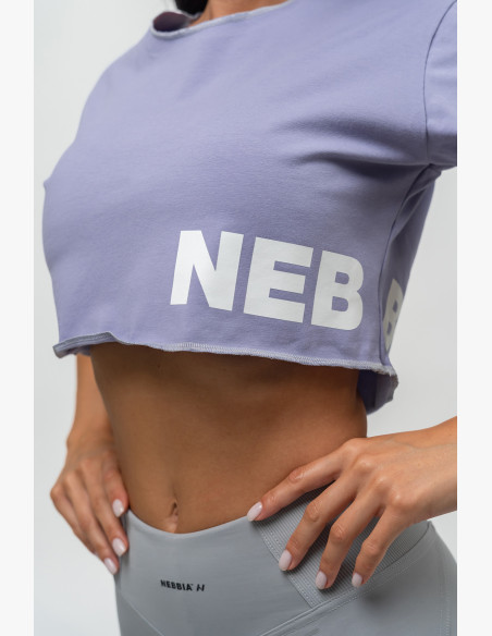 NEBBIA Crop top T-shirt POWERHOUSE purple