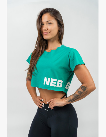 NEBBIA Crop top T-shirt POWERHOUSE green