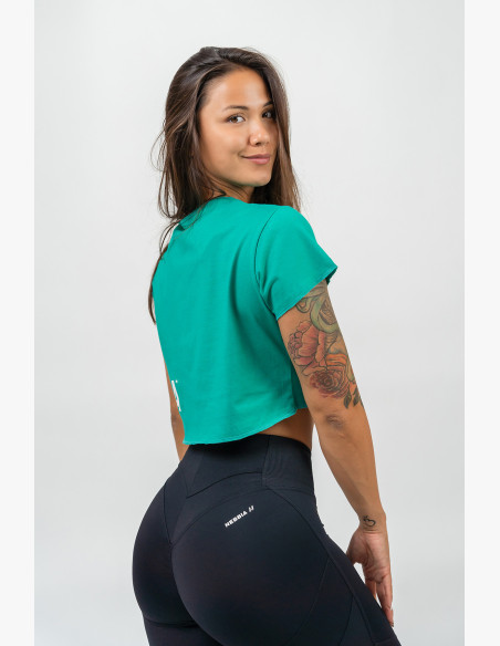 NEBBIA Crop top T-shirt POWERHOUSE green