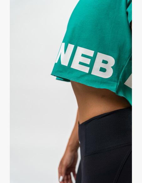 NEBBIA Crop top T-shirt POWERHOUSE green