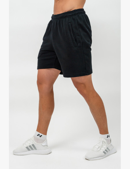 NEBBIA tracksuit relaxed-fit shorts MAXIMUM black