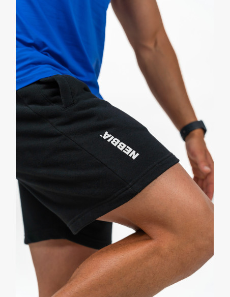 NEBBIA tracksuit relaxed-fit shorts MAXIMUM black