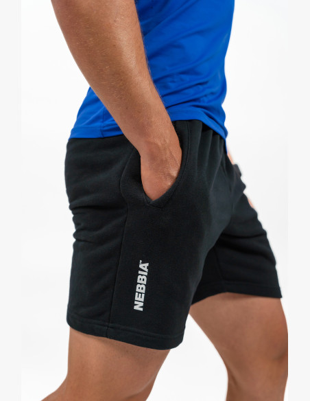 NEBBIA tracksuit relaxed-fit shorts MAXIMUM black
