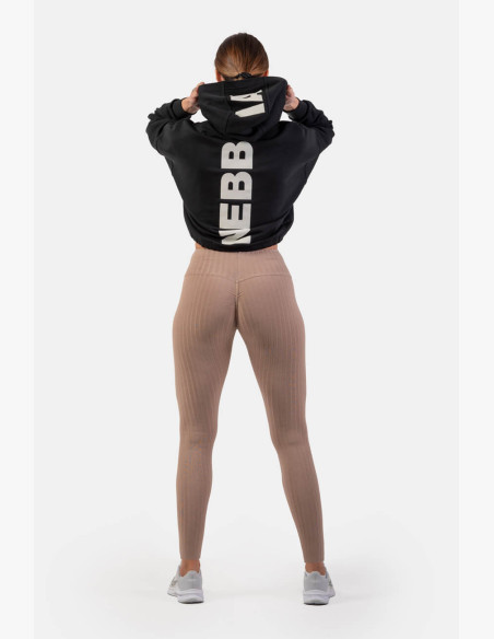 NEBBIA Ribbed High-waist leggings in organic cotton brown