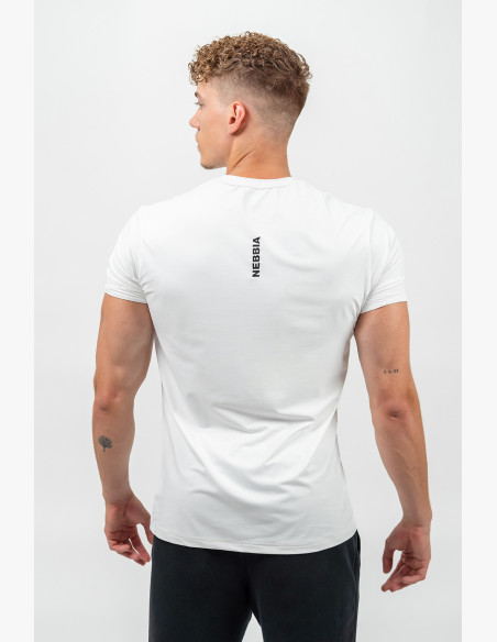 NEBBIA Functional sports t-shirt RESISTANCE white