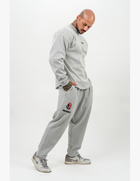 NEBBIA Hoodless sweatshirt SIGNATURE gray