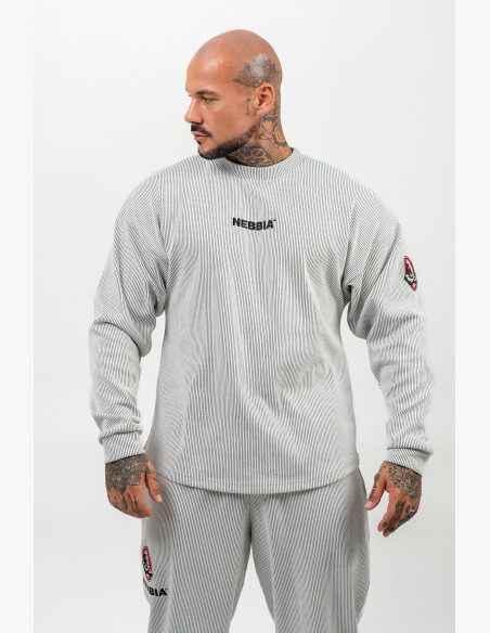 NEBBIA Hoodless sweatshirt SIGNATURE gray