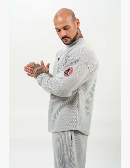 NEBBIA Hoodless sweatshirt SIGNATURE gray