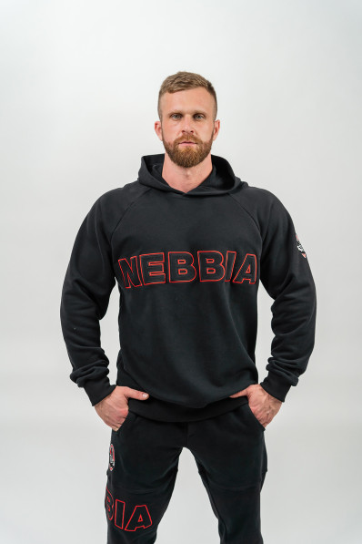 NEBBIA Mikina s kapucňou LEGACY čierna