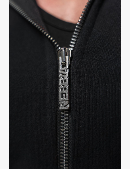 NEBBIA Zippered sweatshirt BEYOND ORDINARY black