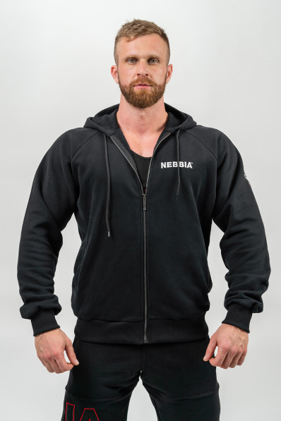 NEBBIA Zippered sweatshirt BEYOND ORDINARY black