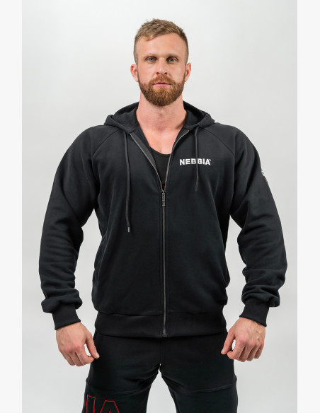 NEBBIA Zippered sweatshirt BEYOND ORDINARY black