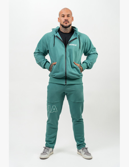 NEBBIA Zippered sweatshirt BEYOND ORDINARY green