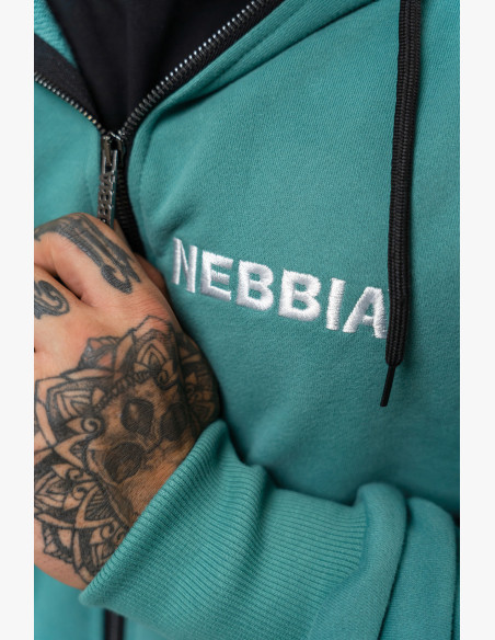 NEBBIA Zippered sweatshirt BEYOND ORDINARY green