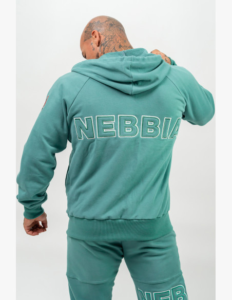 NEBBIA Zippered sweatshirt BEYOND ORDINARY green