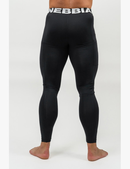 NEBBIA Fitness leggings with pocket DISCIPLINE black