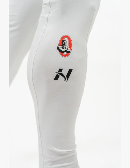 NEBBIA Fitness leggings with pocket DISCIPLINE white