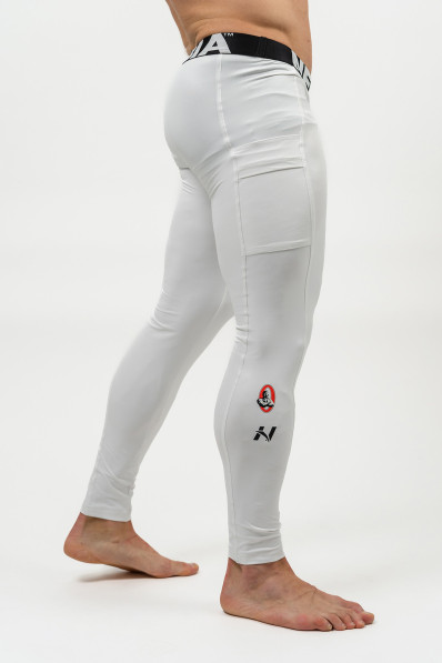 NEBBIA Fitness legíny s vreckom DISCIPLINE biela