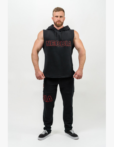 NEBBIA Loose sweatpants with pockets COMMITMENT black