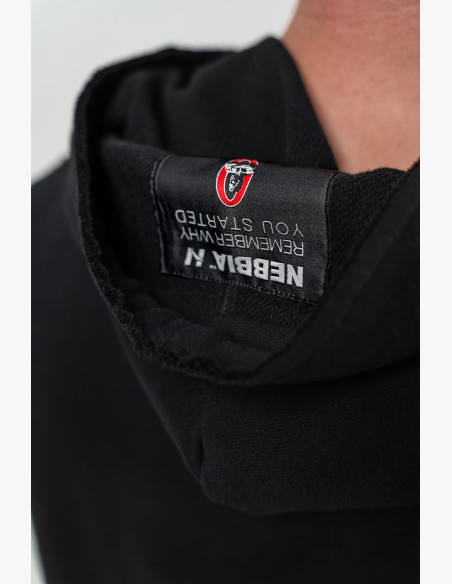 NEBBIA Sleeveless sweatshirt IRON BEAST black