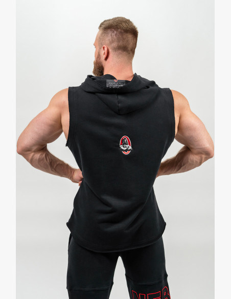 NEBBIA Sleeveless sweatshirt IRON BEAST black