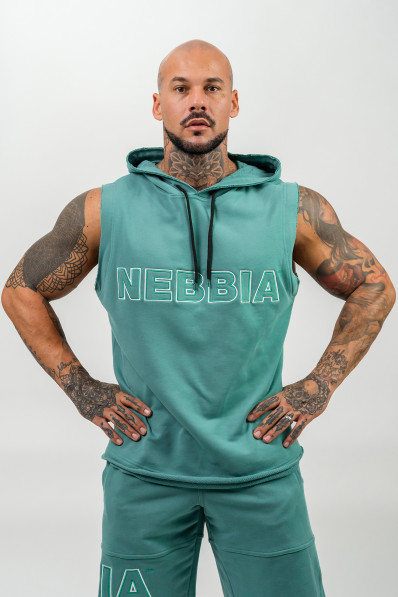 NEBBIA Sleeveless sweatshirt IRON BEAST green