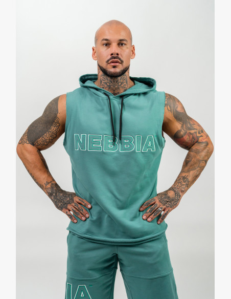 NEBBIA Sleeveless sweatshirt IRON BEAST green