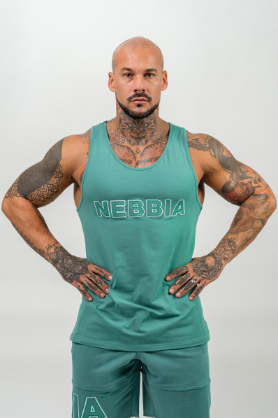NEBBIA Fitness tank top STRENGTH green