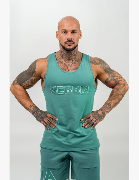 NEBBIA Fitness tank top STRENGTH green