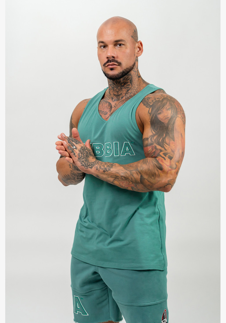 NEBBIA Fitness tank top STRENGTH green