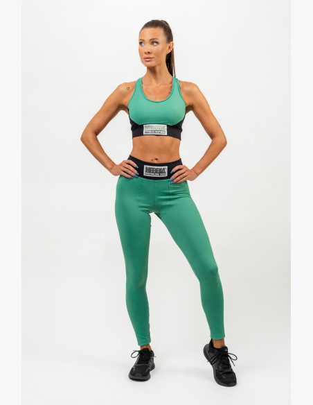 NEBBIA High waisted leggings SIGNATURE green