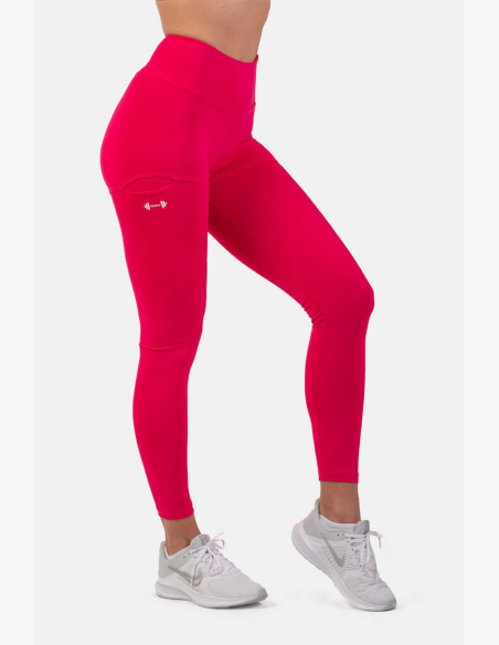 NEBBIA Active leggings with high waist and side pocket pink